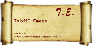 Takó Emese névjegykártya